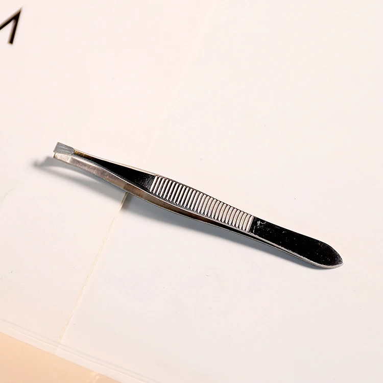 Плоские щипцы для бровей из нержавеющей стали, щипцы для обрезки бровей и бороды, щипцы для бровей