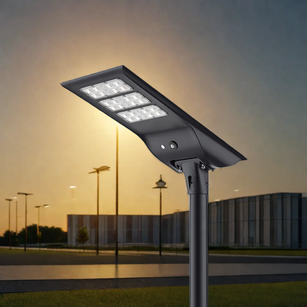 Solares IP65 водонепроницаемые уличные интегрированные 50 Вт 100 Вт 150 Вт светодиодные солнечные уличные фонари все-в-одном солнечные фонари для источника питания постоянного тока