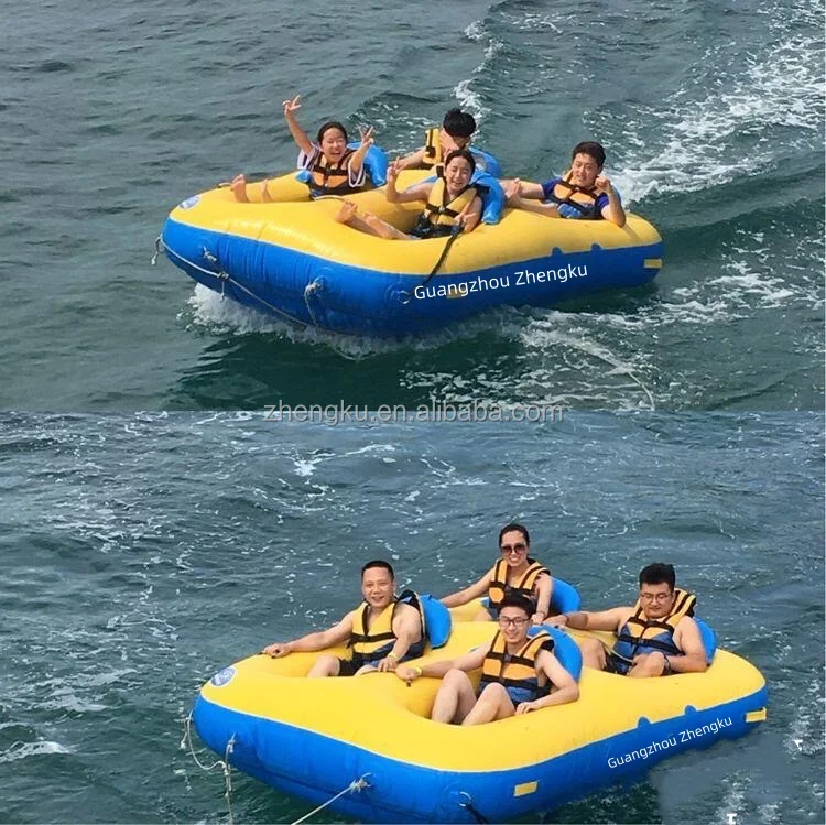 Crazy water sport toys inflatable towable boat tube for lake