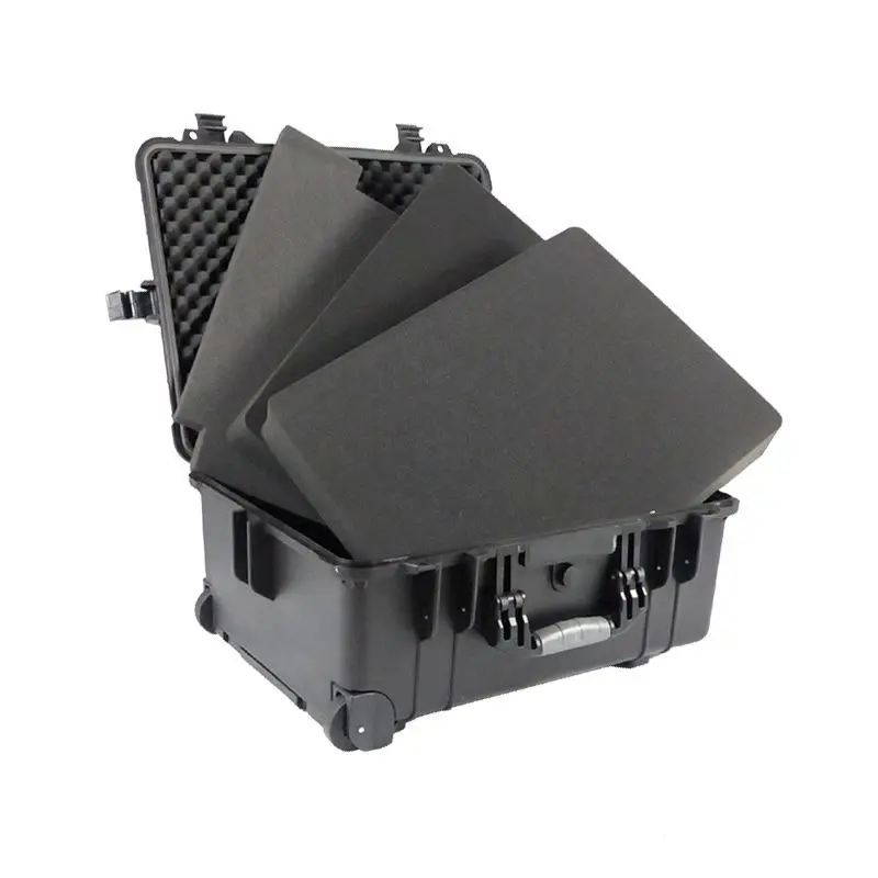 Hard plastic trolley case / Durable equipment camera case with foam insert HTC025-2