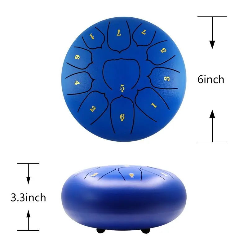 Steel Tongue Drum drums Percussion Instrument Hand pan Drum with Bag Music Book and Mallets for Entertainment musician