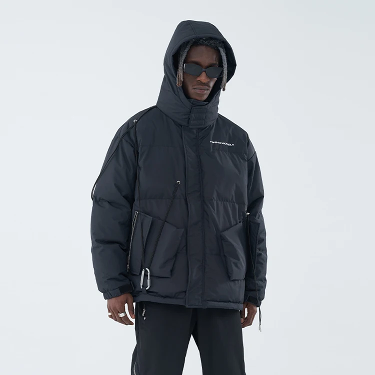 Letterman mens detachable simple printing puffer padding women coat custom pattern wholesale bomber winter jackets