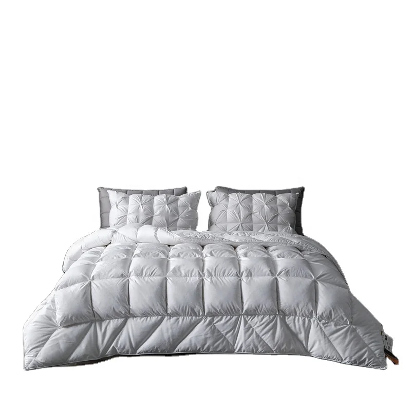 Best Service Down Proof Cotton Cover Filled with White Duck Goose Feather Stitching Duvet Blanket Quilt