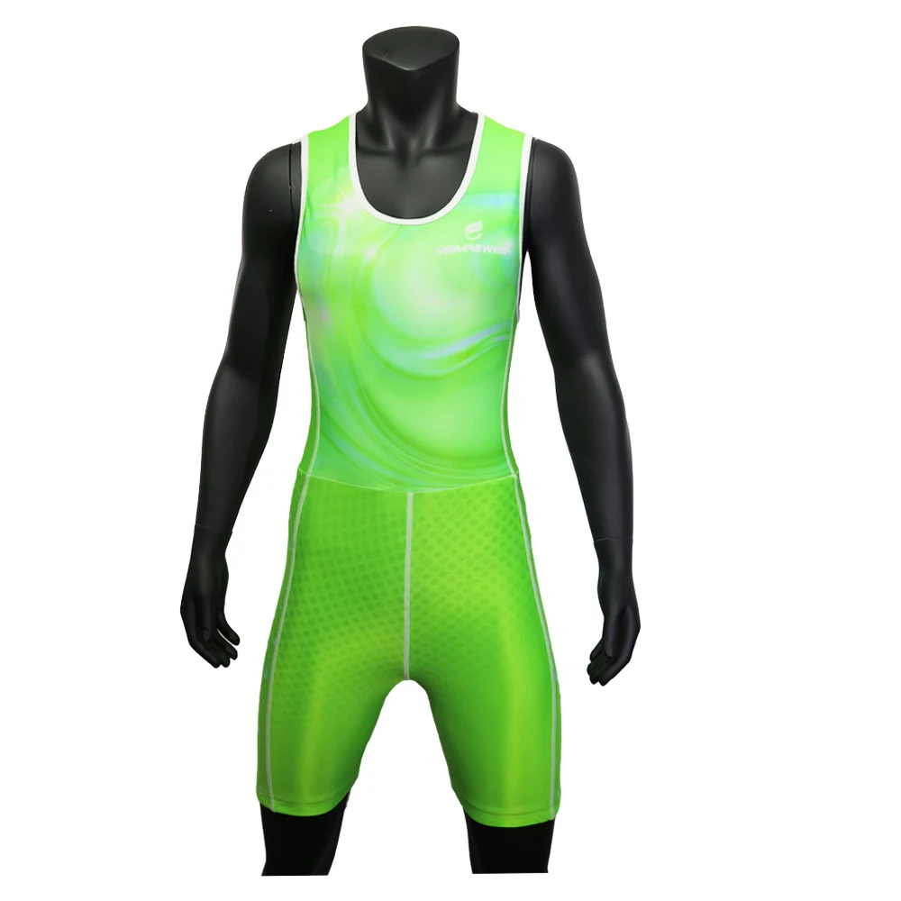 high quality fluorescent green women sublimation rowing suits