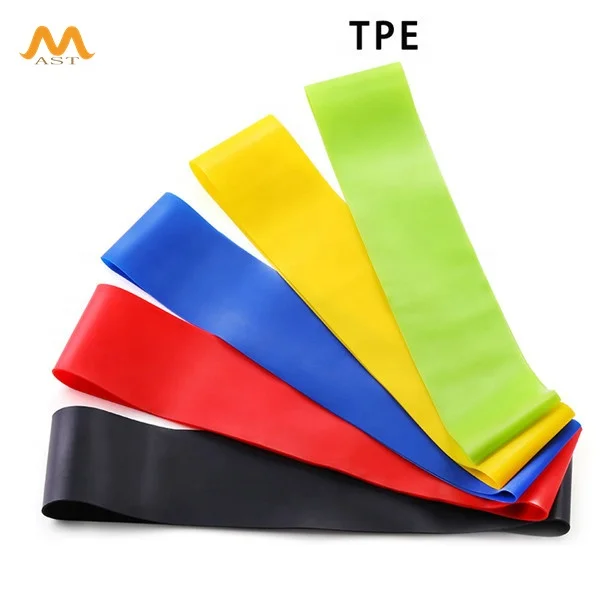 Office Beautiful buttock house hould gym 5pcs colors pack rolls custom popular yoga resistance band fitness products