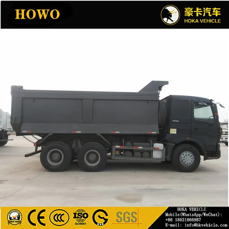 SINOTRUK HOWO A7 DUMP TIPPER TRUCK 371HP 6*4 With 5600*2300*1500MM U SHAPE BODY GREY COLOR