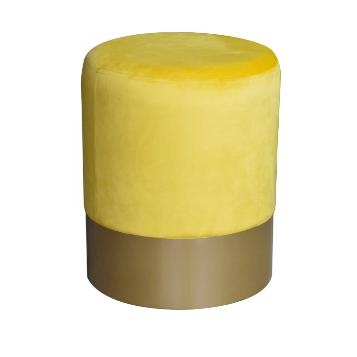 New Sale Dining Round Modern Indoor Home Luxury Foot Step Living Room Furniture Gold Metal Chairs Velvet