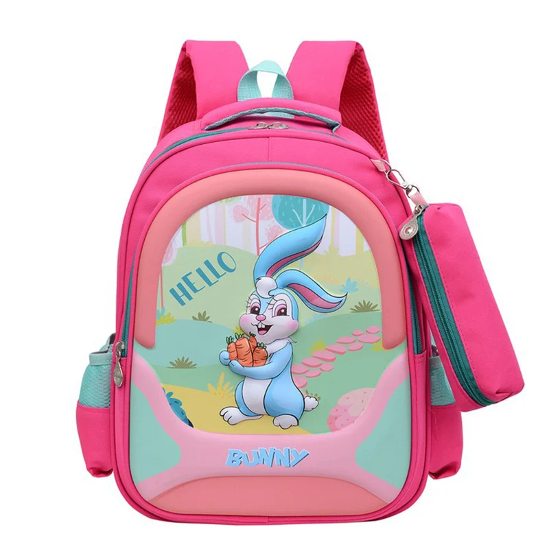 New Arrival Waterproof Nylon Cute Cartoon Bag Back Pack Children Schoolbag Backpack Kids Bag School Bags With Pencil Box