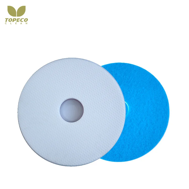 Topeco Floor Mop Round Melamine Foam Magic Cleaning Sponge Eraser Scouring Pad Melamine Sponge Pad For Floor Machine Tiles