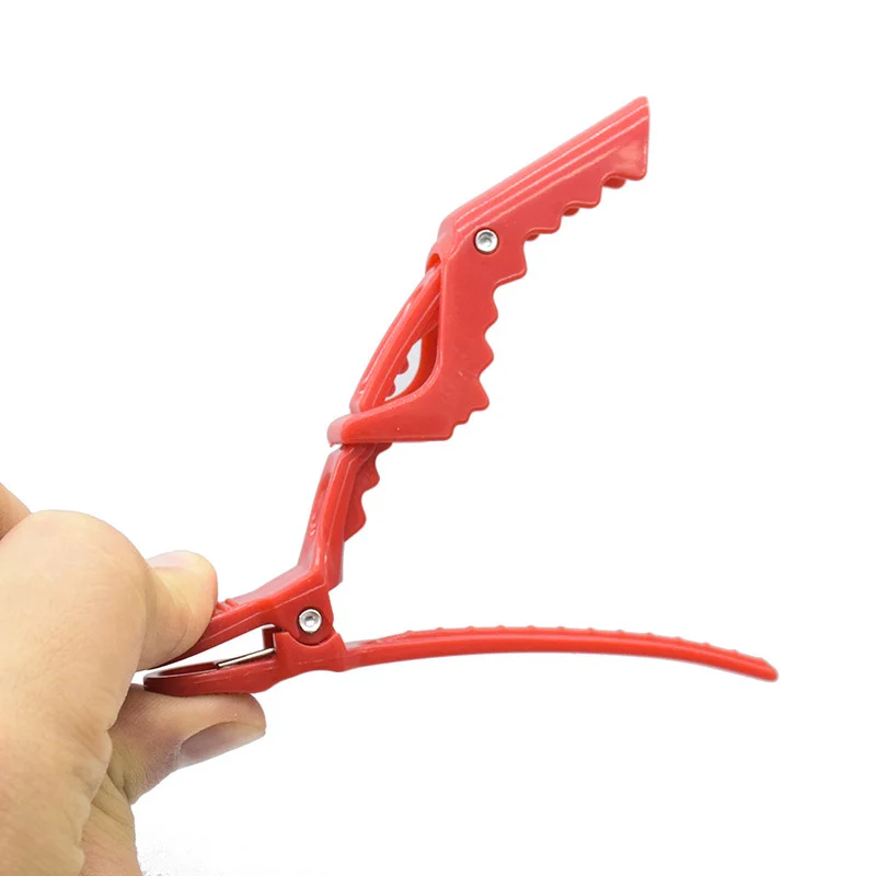 2021 Hot Sell Wholesale Salon Tools Colorful Custom Glossy Alligator Hair Clip Crocodile Clips Logo Accepted