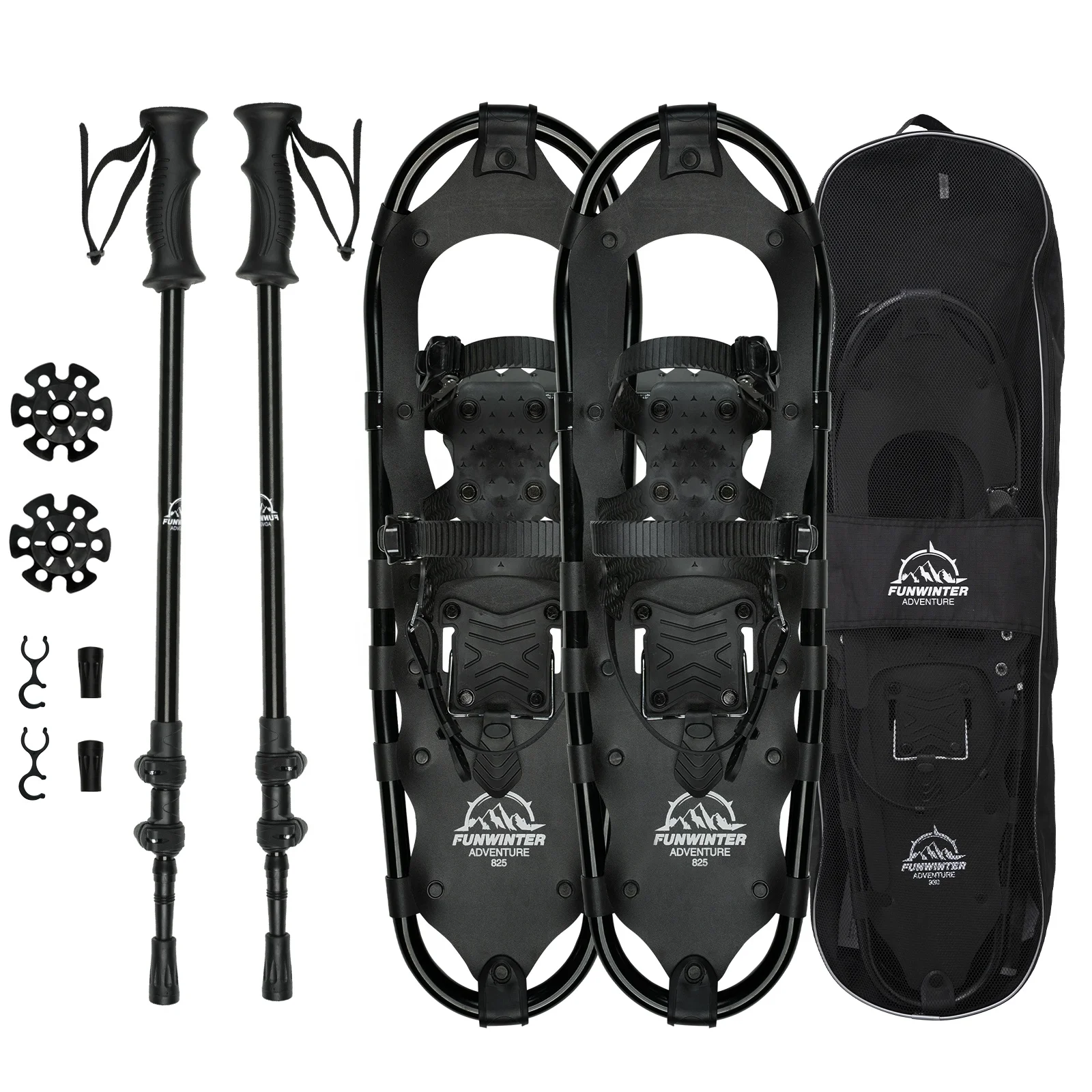 FUNWINTER Anti Slip Aluminum Snowshoe Mountain Running Snowshoes Popular Snowshoeing