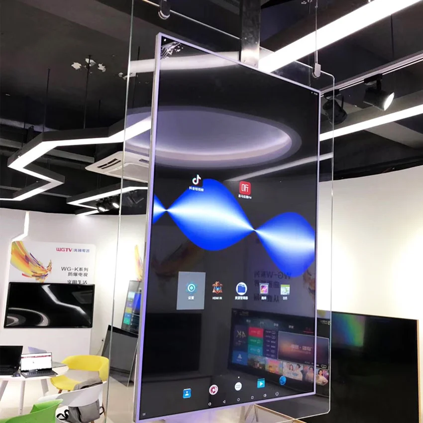 55 inch Ultra Thin Android Double Sided Digital Signage Transparent Advertising Screen Oled