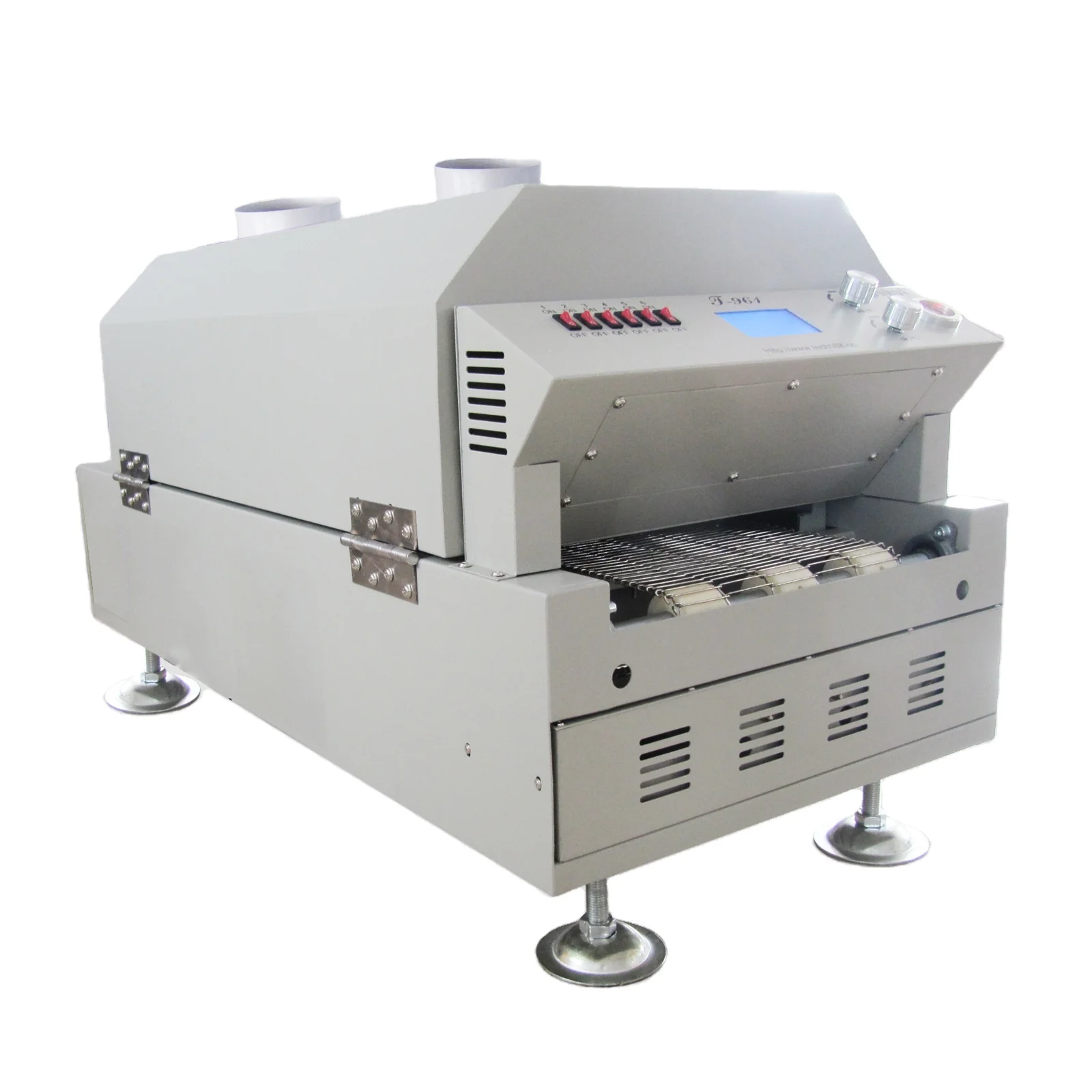 6 Heating Zones Puhui T961 SMT Reflow Oven Adjustable Soldering Speed Infrared Hot Air PCB LED Soldering Machine
