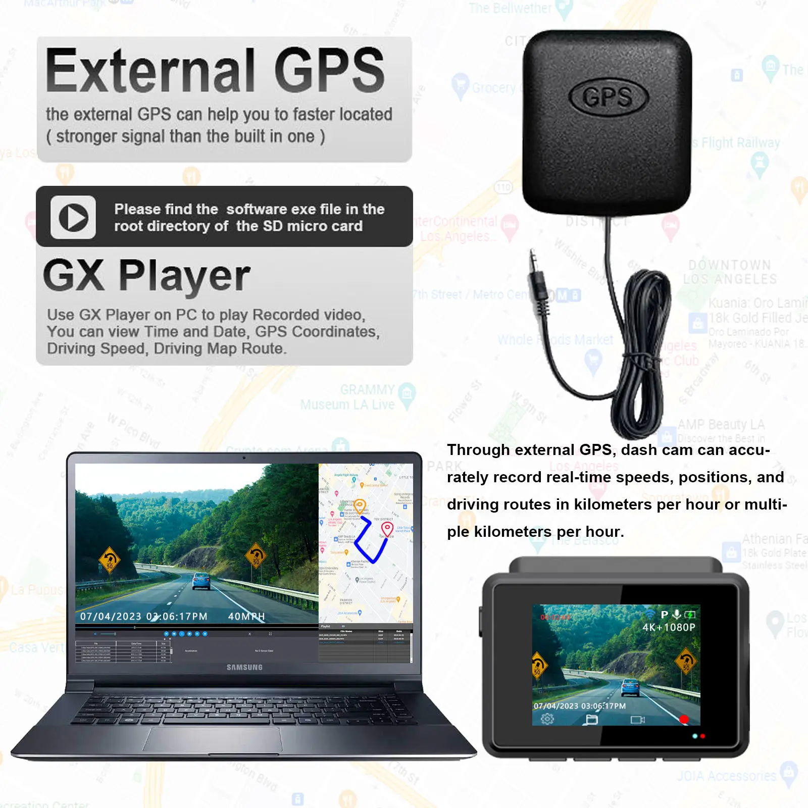 M700 2.0 4K+2K dash cam doble camara front and rear car dvr dual lens dash camera wifi gps 4k dashcam