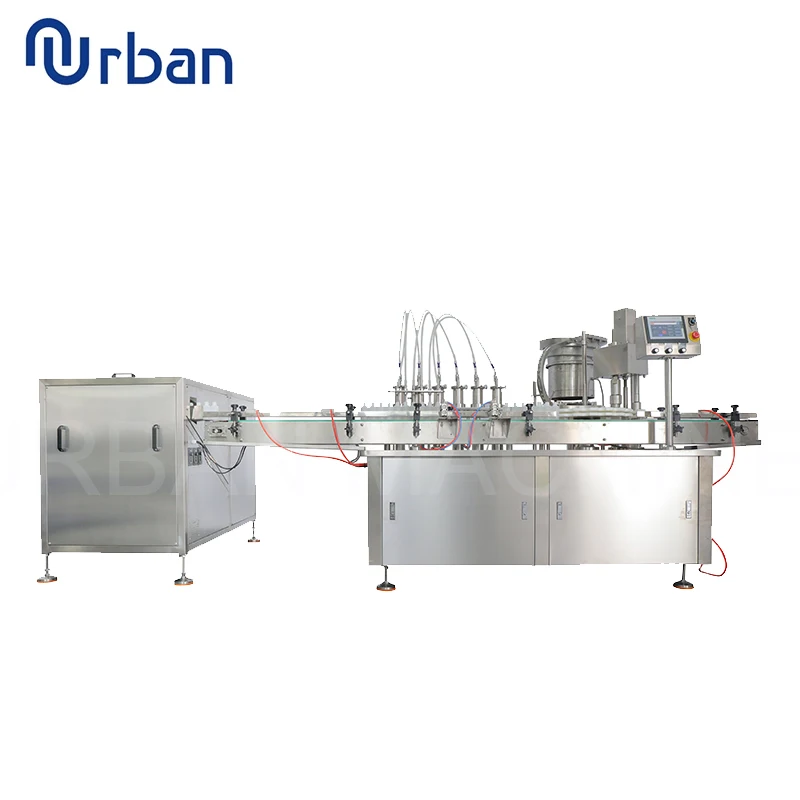 Auto 0.5oz Bottle Liquid Oral Pharma Spray Pharmaceutical Filling Capping Machine