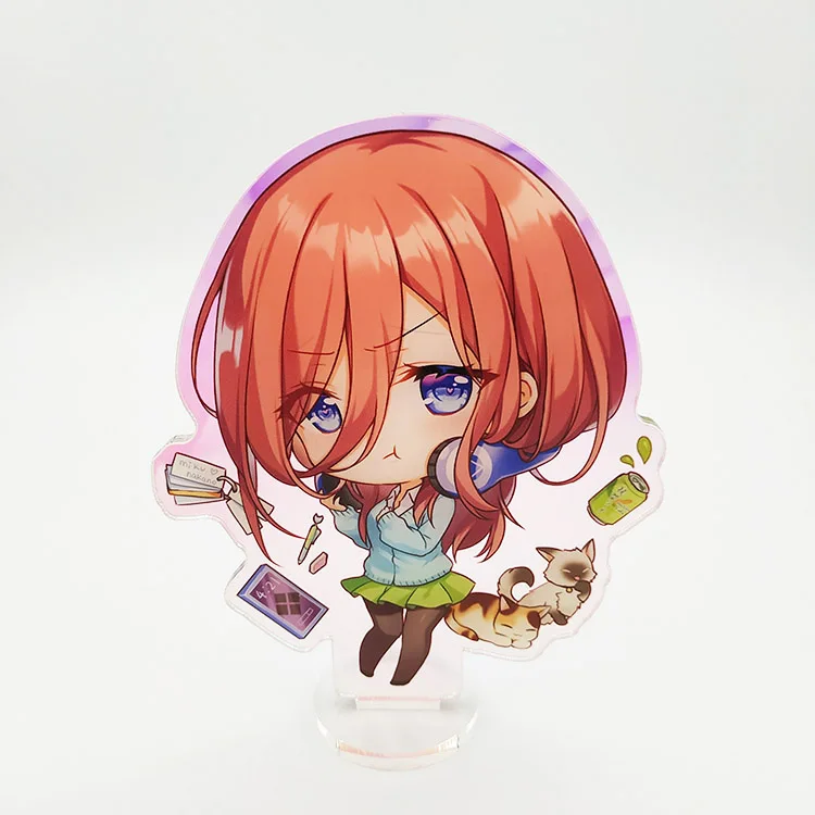 Custom kuien made rainbow hologram acrylic standee epoxy stands charm with clasps