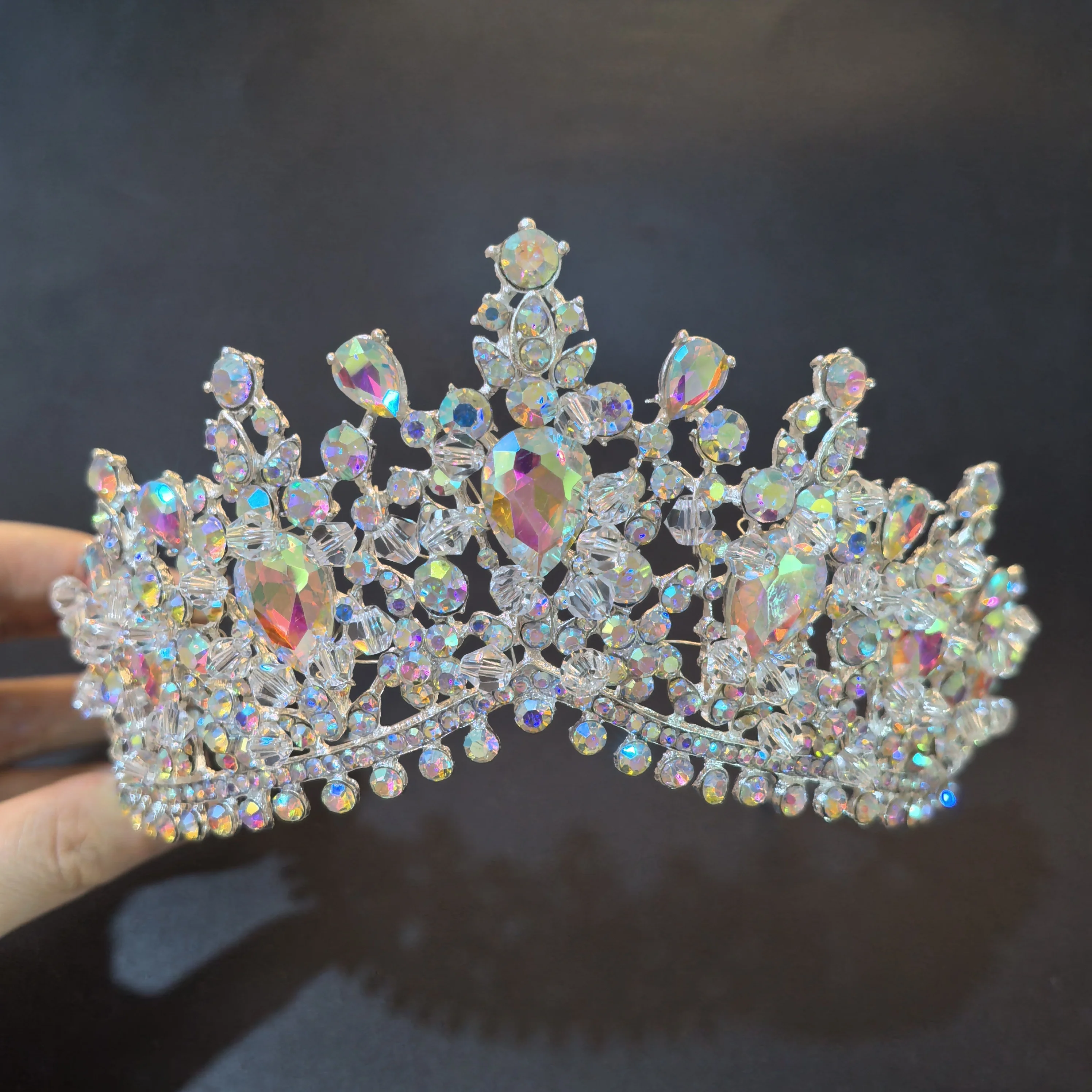 ROMANTIC Handmade wedding hair accessory pageant rhinestone bridal tiaras with crystal