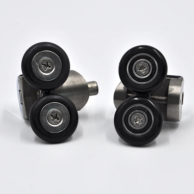 A-47 A-48 24Mm Double Two Wheel 8Mm Stainless Steel OEM ODM Sliding Glass Shower Door Bathroom Cabin Rollers Pulley Suppliers