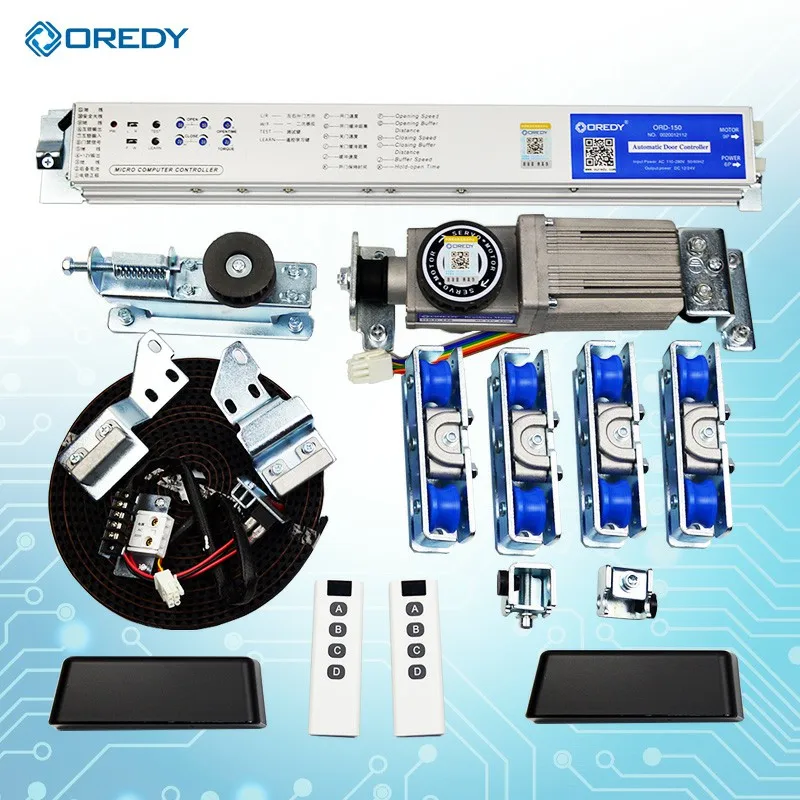 OREDY 150 door automatic sliding system aluminum opener with high sensitive sensor