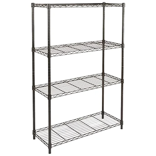 Modern Chrome Plated Black Steel Storage Shelves NSF Metal Wire Shelving Standing Type Three-Tiered Kitchen Holder Rack