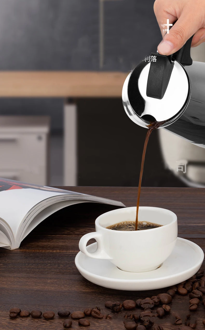 240ml 6cup Classic Italian coffee maker Stainless Steel Moka pot Induction Stovetop Espresso Maker