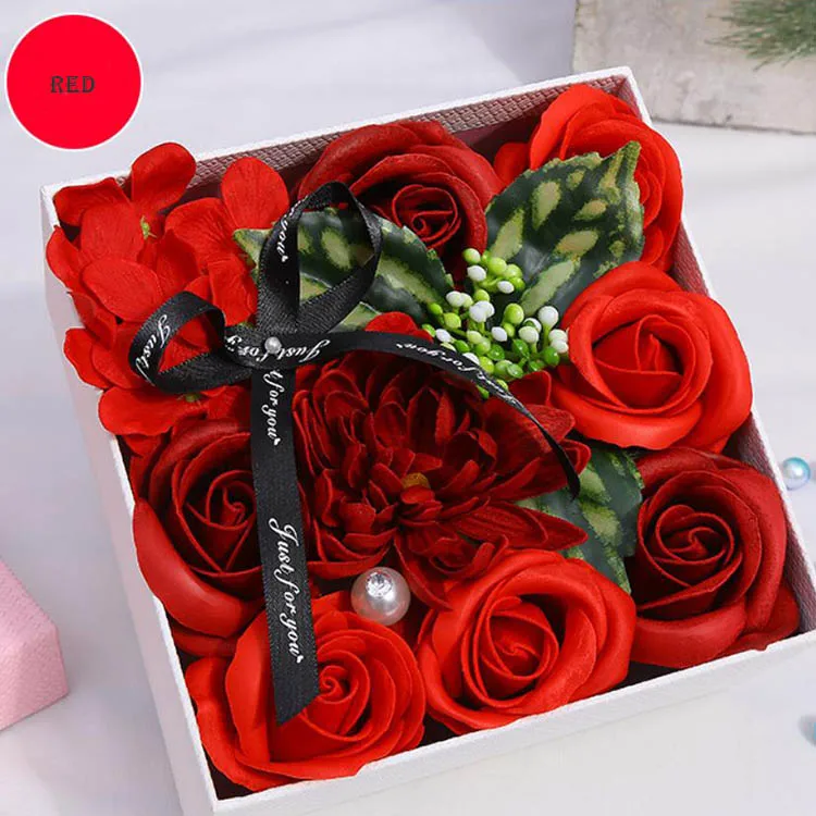 Valentines day artificial flower DIY wedding centerpieces bridal shower modern novel design rose flower box gift