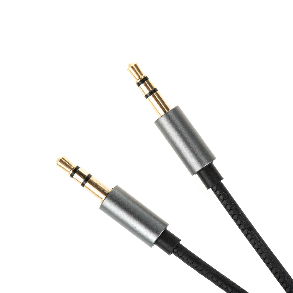 hot selling 1.2m metal head aux cable 3.5mm stereo audio cable cheap price top seller male to male professional auxiliary cable