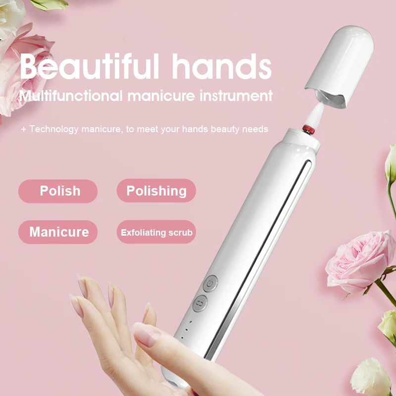 USB Rechargeable Manicure Machine Set 15000RPM Mini Nail Pen Portable Manicure Equipment LED Light Manicure Drill Nail File Tool