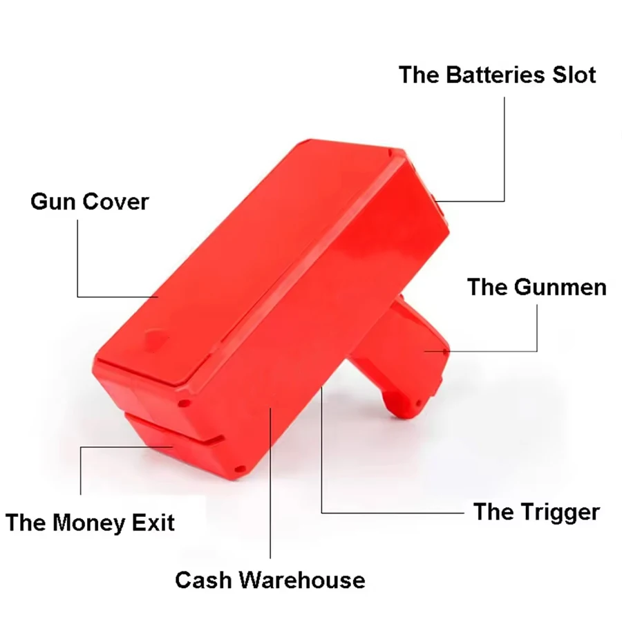 Kids Toys  Party Gifts Guns Gold Real Big Rain Gun Cash Shooting Games Funny Cash Spraying Money Gun Shooter