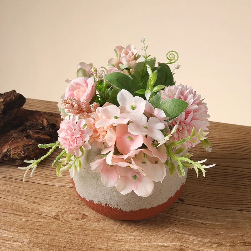 Ceramic Factory Nordic Decoration Flowers Vases for Home Decor Dried Flower Arrangemet Accessories Office Desktop