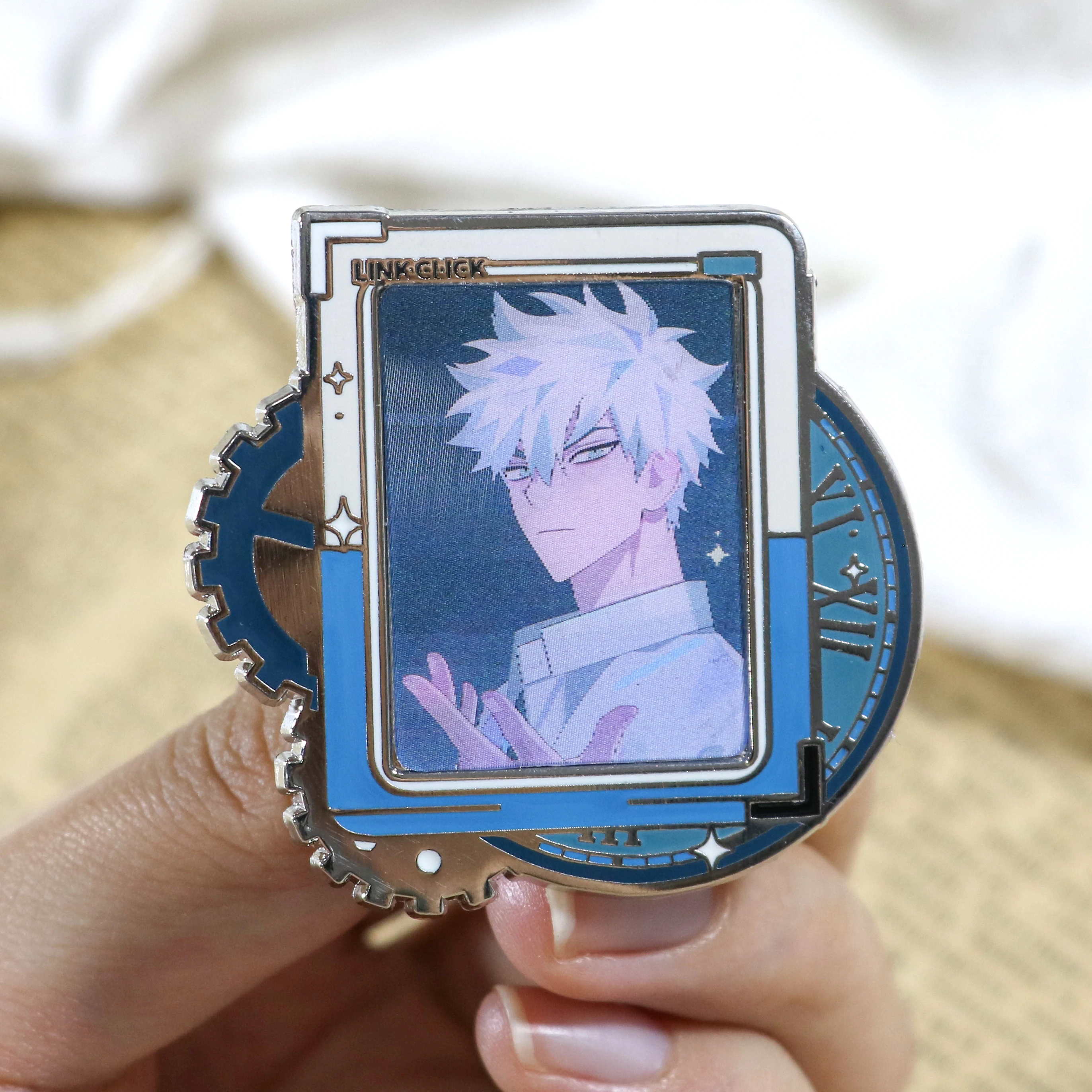 Kunshan Krell Raster badge metal pin Wholesale customization pin badge hard Badges that can be changed lenticular enamel pin