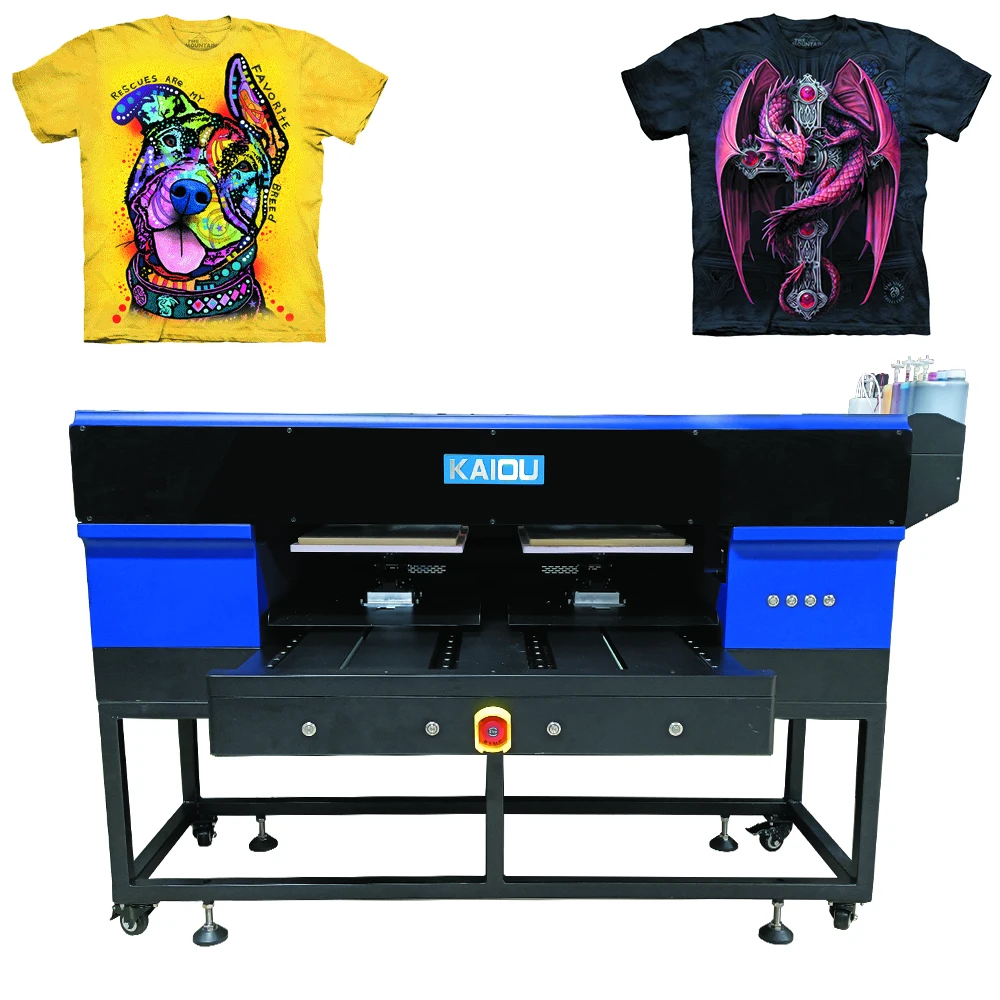 TUOYANG DTG & DTF No PET No Powder Shaker Printer Double Platform 3pcs*I3200/4720 Print Heads Printing on Garment Directly