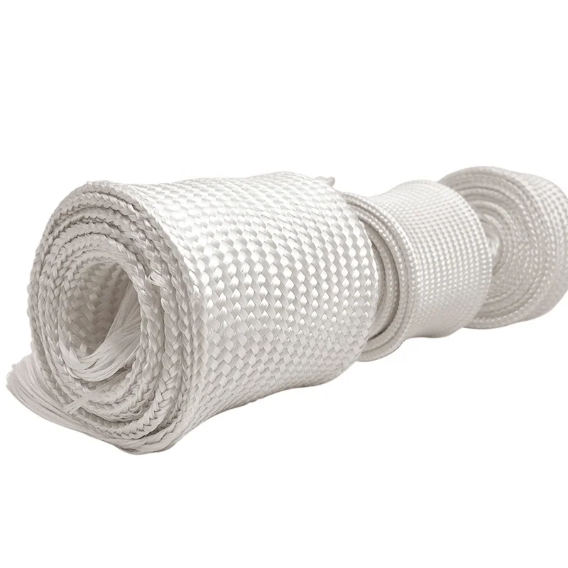 High Silica Glass Fiber Braided Sleeve For High Temperature Protection
