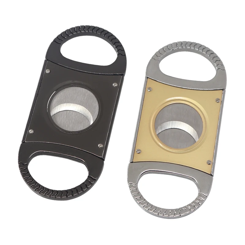 Rukioo Custom logo Luxury Cigar Accessories Stainless Steel Metal Cigar Cutter