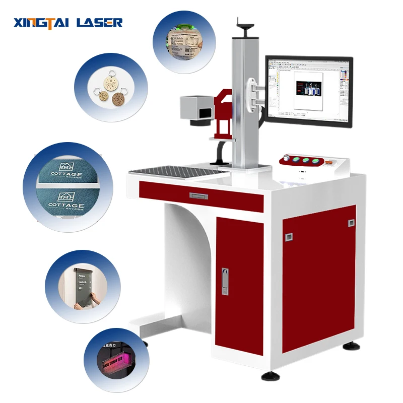 100w 60w 30w co2 galvo automatic laptop keyboard laser engraving marking laser coding marking printing machine