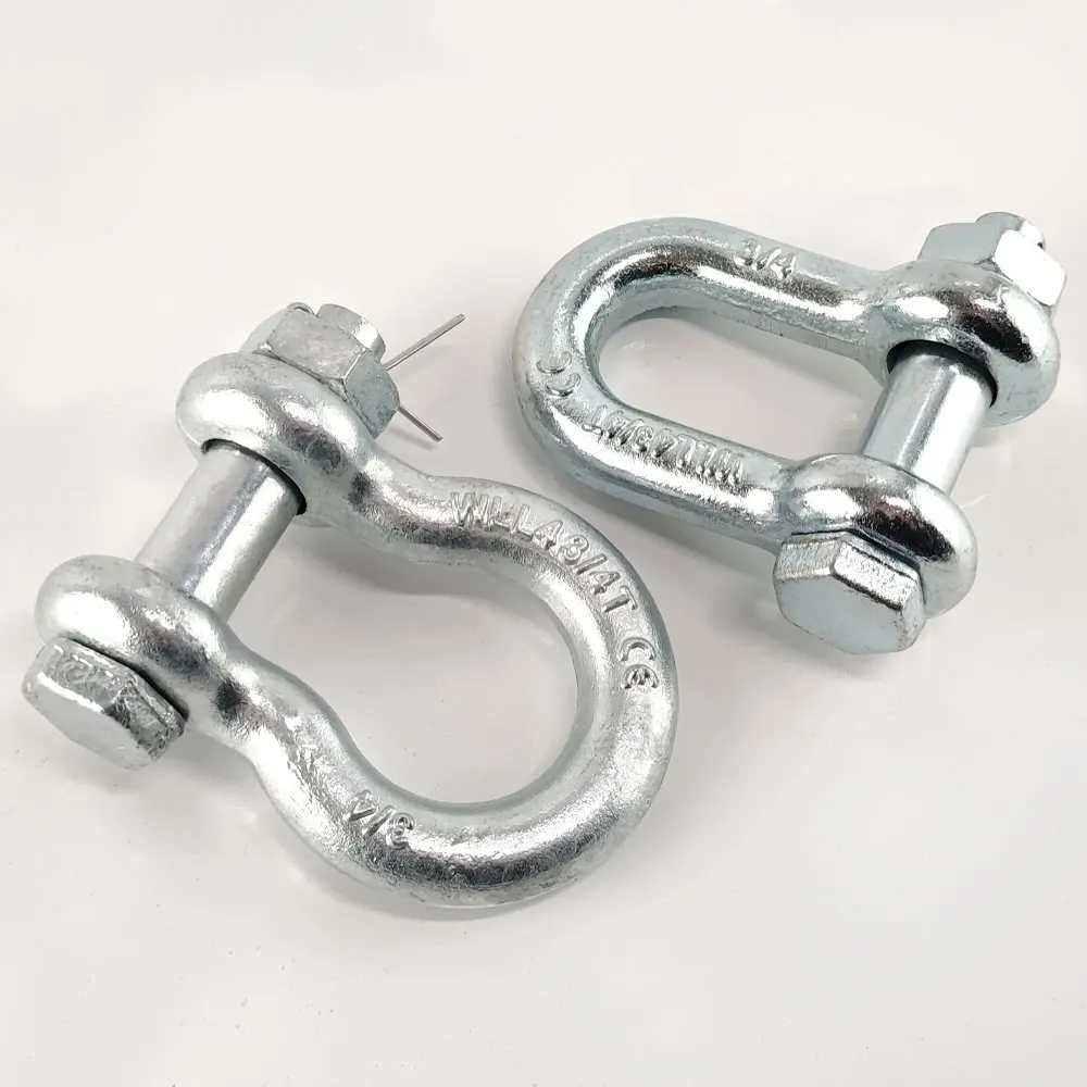 US Type Drop Forged G-2130 Steel Safety Bolt Bow Shackle