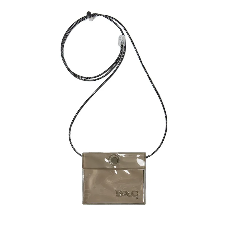 customized transparent clear plastic pvc eva tpu holographic ID Card case wallet crossbody bag glitter card holder