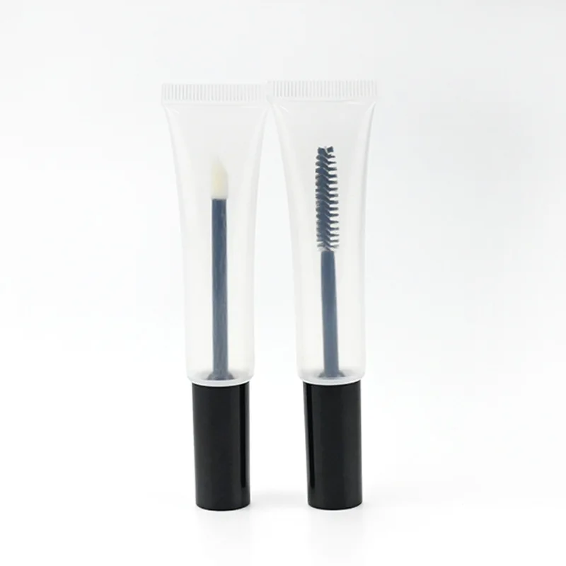Custom 15ml mascara tube packaging plastic empty squeeze cosmetics lip gloss tubes lip balm container