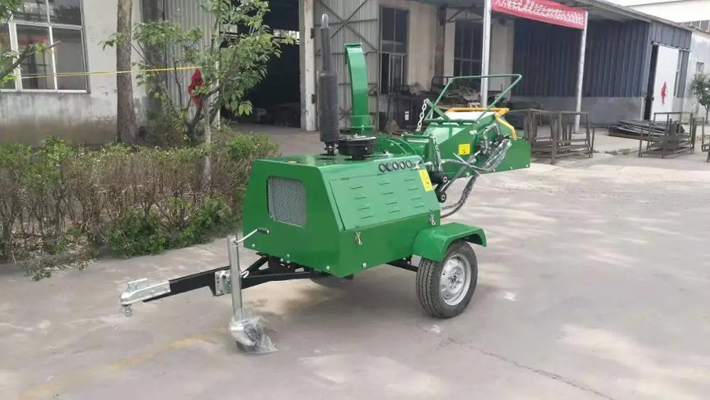 WCS-40HP дизельная дробилка для древесных отходов из шифона и удлиненным шлейфом Шредер