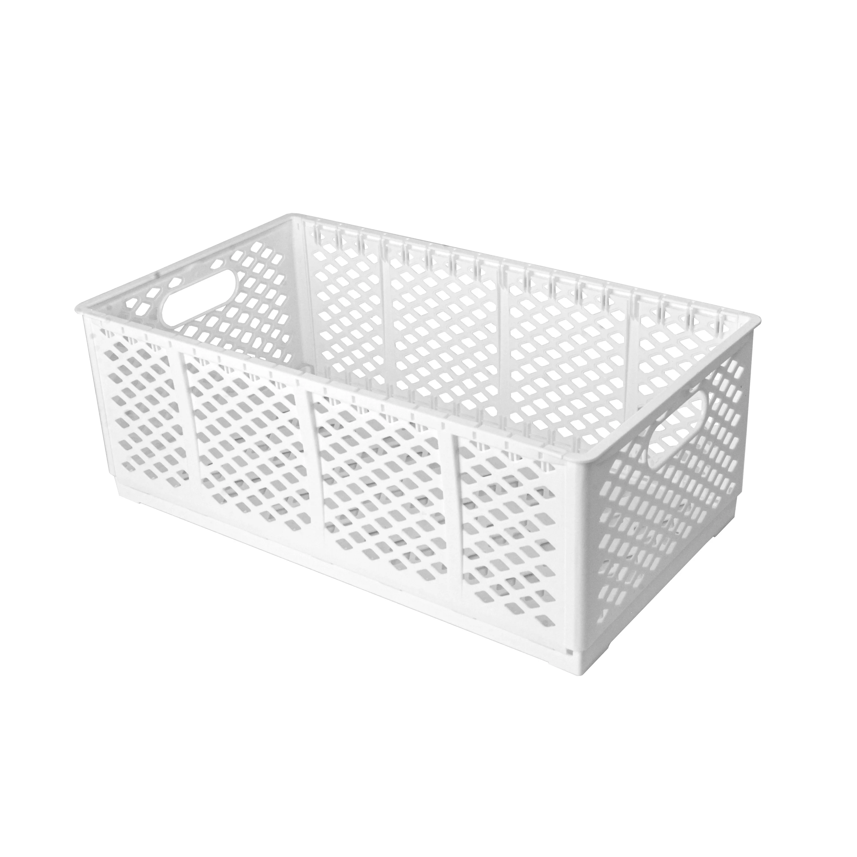 Bathroom Folding Storage Box No Dividers Storage Basket Collapsible For Clothes With Handle