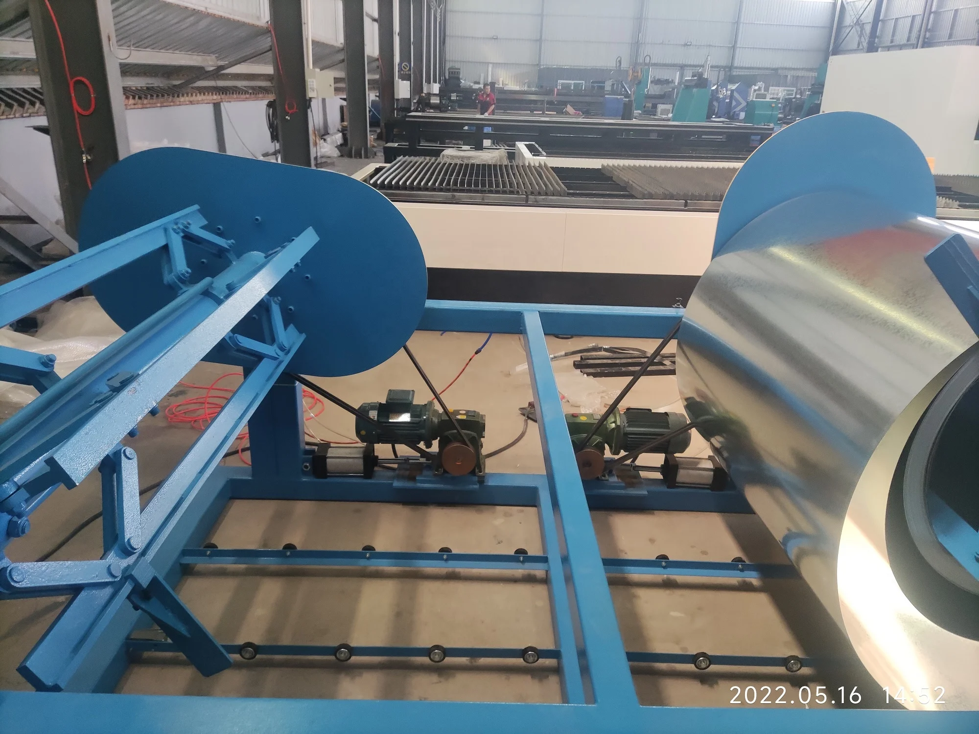 Flexible Material Cutting Production Line Rolled steel Sheet laser Cutting Machine for duct