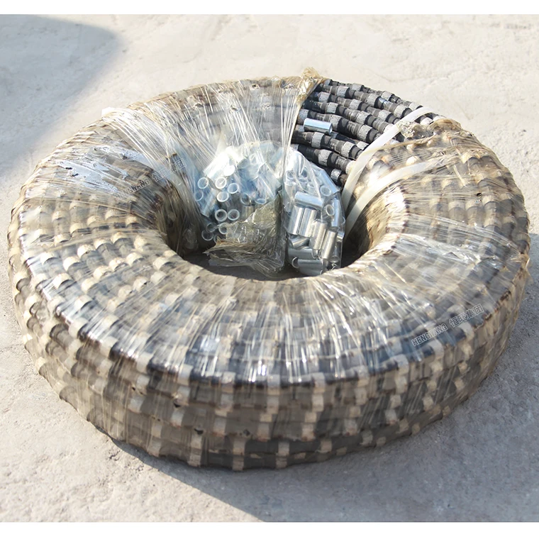 Marble stone cutting rope wire saw cut machine diamond stone rock cutting equipment