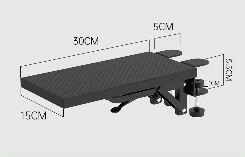 Computer Elbow Arm Support Table Mount Arm Wrist Rest Shelf Ergonomics Desk Extender Tray