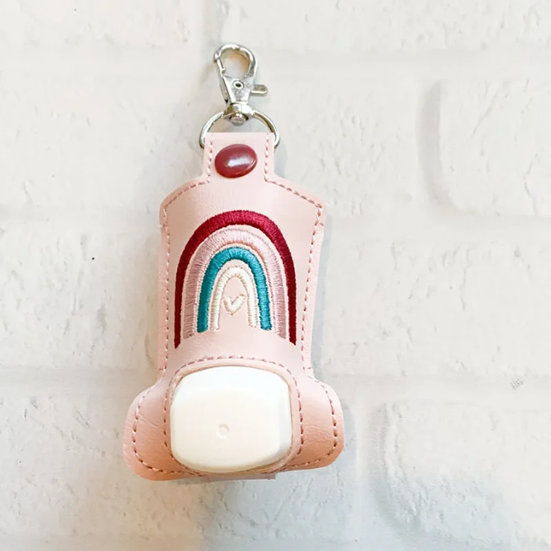designer Rainbow Inhaler Case Keychain Inhaler Holder Keychain Carrying Case