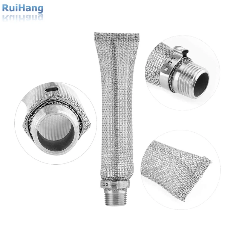 Reusable Stainless Steel 304 Beer Filter Tube Mash and Tun Boil Screen for Home Brewing and Wine Making