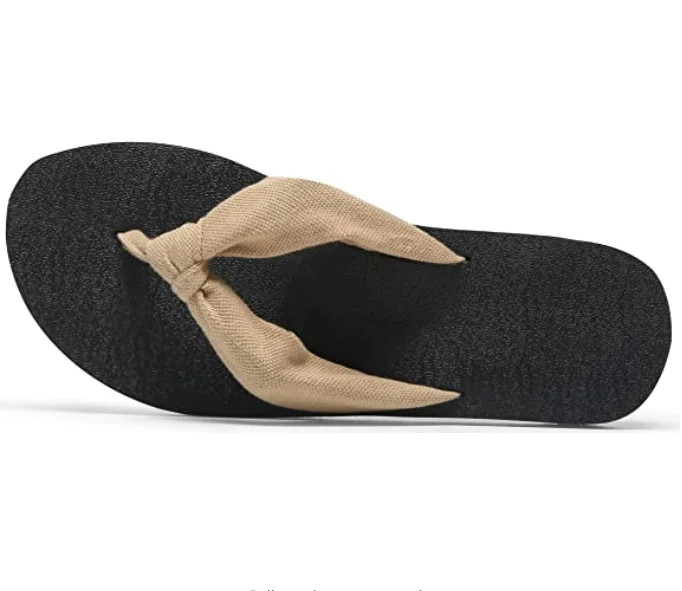 
Womens Comfortable Cloth Strap Flip Flops with Arch Support 