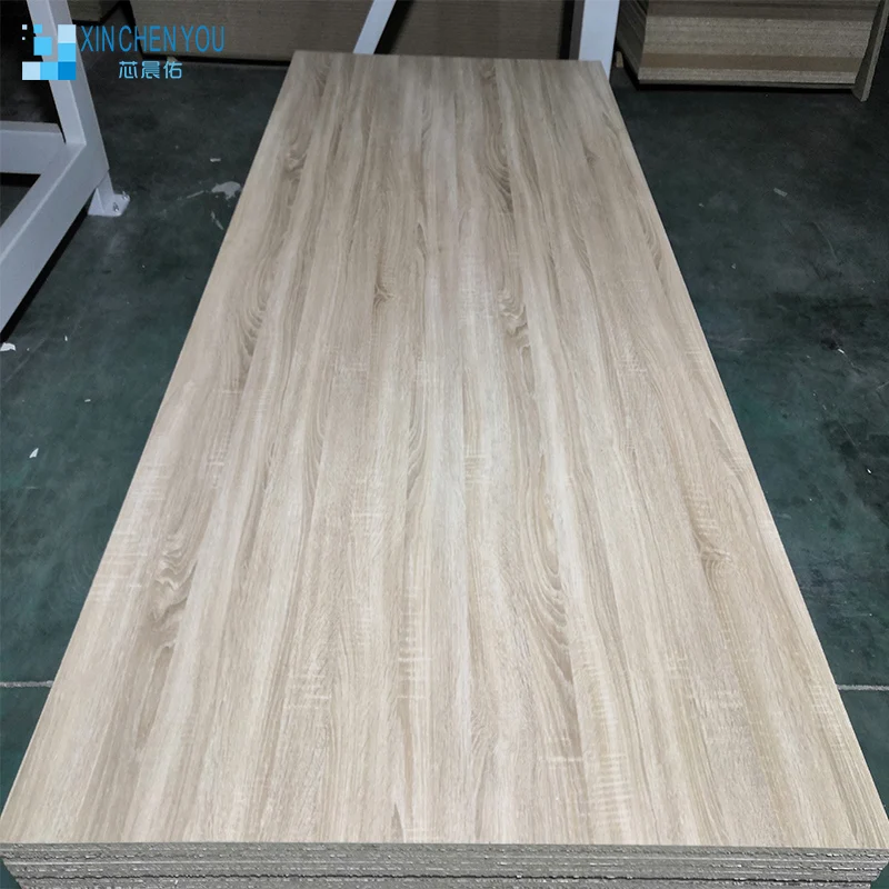Chinese OEM cutting service melamine laminated  chipboard  particle board for assemble furniture