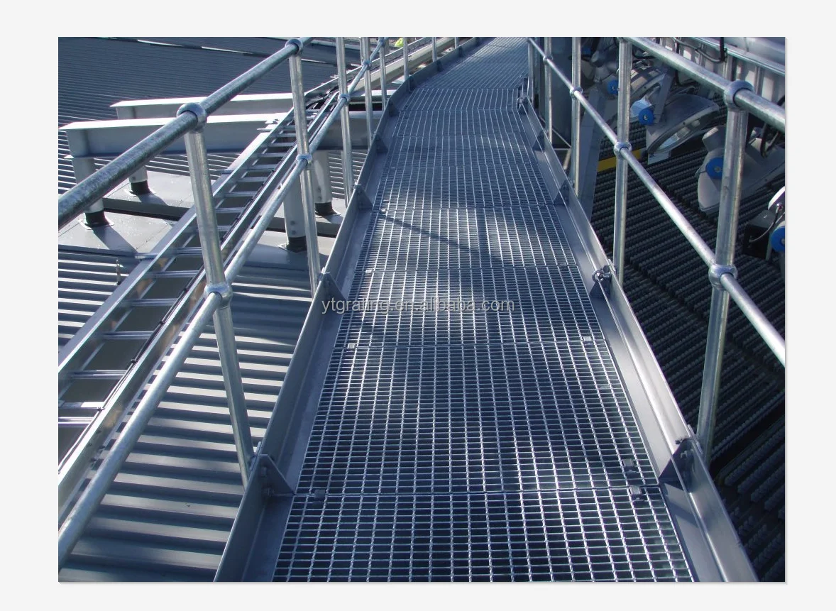 Metal steel bar grating steel grating walkway platform zinc coated heavy duty steel grating