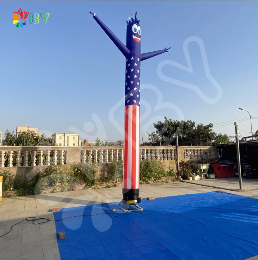 BOYAN Car wash shop advertising inflatable air dancer ,cartoon style inflatable sky dancer props