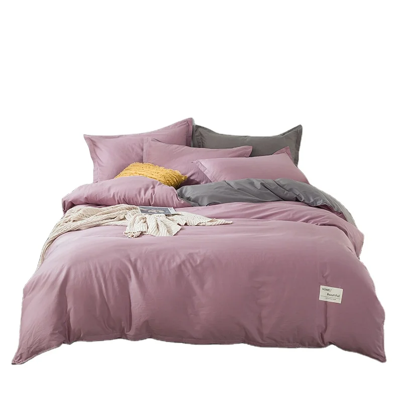 Nordic Luxury Silk Bedding Set Embroidered Hotel Duvet Cover Bed sheets 100% Cotton Bedding Set Edredones Sabanas